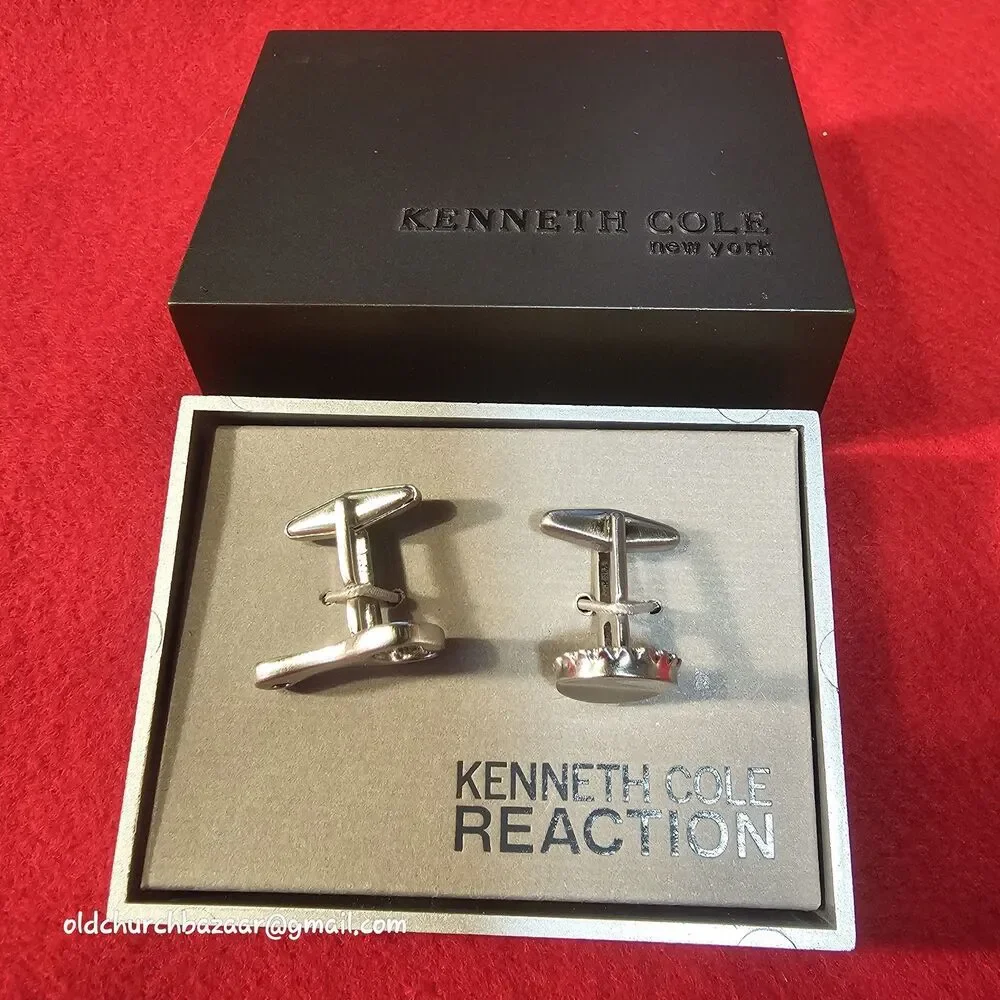 Kenneth Cole REACTION Cuff Links, silvertone - Bottle Opener & Cap